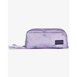JanSport Perfect Pouch Pastel Petal Pastel Lilac Pouch, Single Compartment Divided into 3 Spaces, Accordion Opening, Small Velcro Internal Pocket & Web Haul Handle