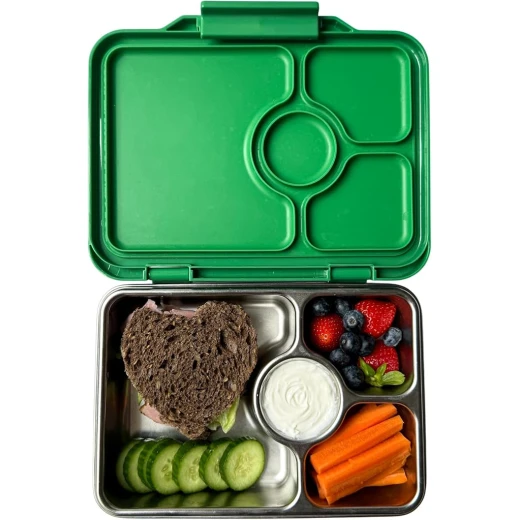 علبة طعام Yumbox Prêt المصنوعة من الفولاذ المقاوم للصدأ والمانعة للتسرب (لون أخضر دبلن) | خفيفة الوزن، صغيرة الحجم، متينة، مناسبة للساندويتشات علبة طعام Yumbox Prêt المصنوعة من الفولاذ المقاوم للصدأ والمانعة للتسرب (لون أخضر دبلن) | خفيفة الوزن، صغيرة الحجم، متينة، مناسبة للساندويتشات
