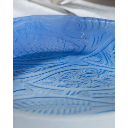 وعاء ديكور ديلماري من الزجاج من مدام كوكو، مقاس 25.2 × 4.5 سم، طبق زجاجي صغير بتصميم أنيق وعصري، مناسب لتزيين المنزل وتقديم الحلويات أو حفظ الإكسسوارات، إضافة راقية لديكور الطاولة - مدام كوكو - Image 6