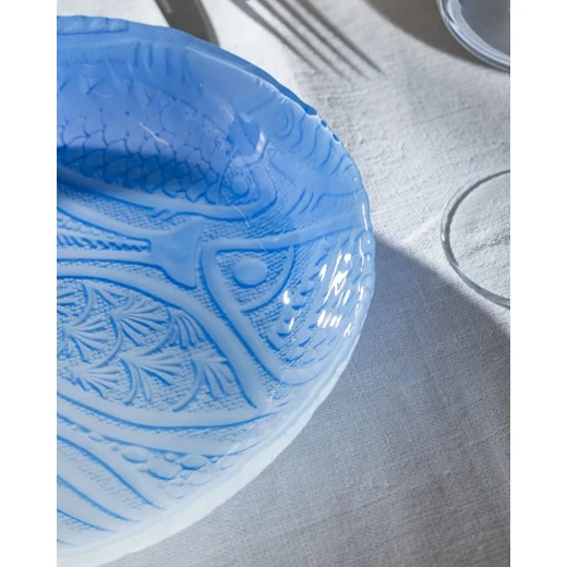 وعاء ديكور ديلماري من الزجاج من مدام كوكو، مقاس 25.2 × 4.5 سم، طبق زجاجي صغير بتصميم أنيق وعصري، مناسب لتزيين المنزل وتقديم الحلويات أو حفظ الإكسسوارات، إضافة راقية لديكور الطاولة - مدام كوكو - Image 7
