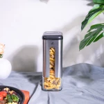 وعاء كاراجا شينكس إينوكس الزجاجي لحفظ الطعام سعة 1210 مل، تصميم أنيق مع غطاء محكم، مناسب لتخزين وتنظيم الأطعمة والمكونات في المطبخ بشكل عملي - كراجا