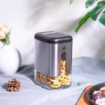 وعاء كاراجا شينكس إينوكس الزجاجي لحفظ الطعام سعة 750 مل، تصميم أنيق وعملي مع غطاء محكم، مثالي لتنظيم المطبخ وحفظ المكونات والأطعمة المختلفة - كراجا