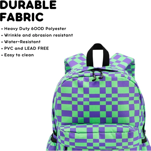 J World New York Oz Daypack Backpack Pixel Checkers | School & 15.6 Laptop Backpack - J world - Image 8