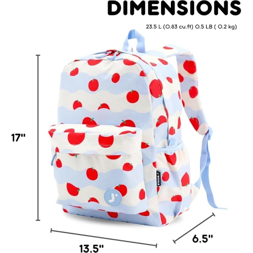 J World New York Oz Daypack Backpack Floating Apple | School & 15.6 Laptop Backpack - J world - Image 4