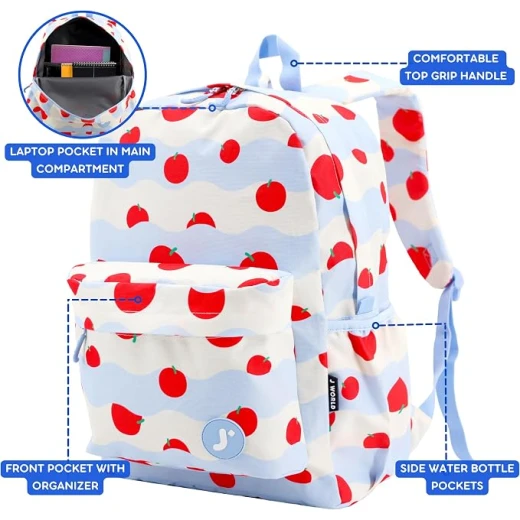 J World New York Oz Daypack Backpack Floating Apple | School & 15.6 Laptop Backpack - J world - Image 7