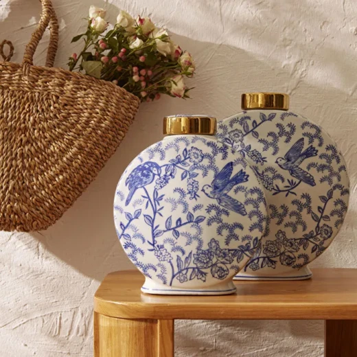 كوب ديكوري كاراجا هوم ليسبون بول من السيراميك مقاس 28.5×11×31 سم مزين يدويًا لإضافة لمسة فنية للمنزل - كراجا - Image 5