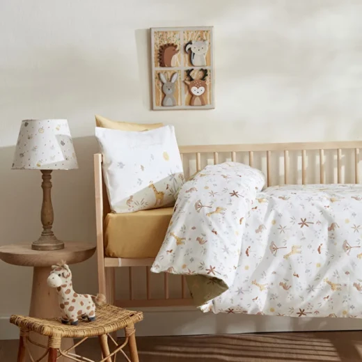 طقم غطاء لحاف للأطفال كاراجا هوم صن شاين من القطن 100% مقاس 100×150 سم مع شرشف وغطاء وسادة طقم غطاء لحاف للأطفال كاراجا هوم صن شاين من القطن 100% مقاس 100×150 سم مع شرشف وغطاء وسادة