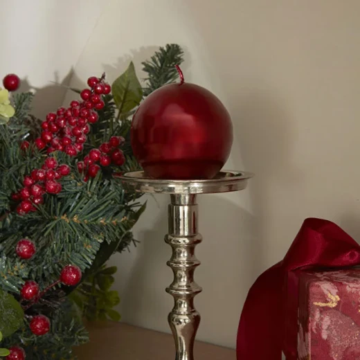 Karaca Home Red Ball Candle 7 cm – Decorative Paraffin Sphere Candle for Home Decor - karaca - Image 3