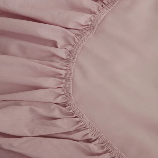 Karaca Home Basic Single Fitted Sheet 100% Cotton 100x200+30 cm Powder Color - karaca - Image 2