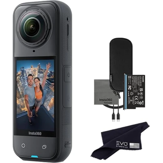 كاميرا Insta360 X5 - كاميرا تصوير الحركة 360 المقاومة للماء، مزودة بمستشعر 1/1.28 بوصة، فيديو 8K 360 HDR، صور بدقة 72 ميجابكسل، تصوير 4K بمعدل 60 إطارًا في الثانية بعدسة واحدة، أداء محسّن في الإضاءة المنخفضة، عدسات مطورة قابلة للاستبدال من قبل المستخدم، ش كاميرا Insta360 X5 - كاميرا تصوير الحركة 360 المقاومة للماء، مزودة بمستشعر 1/1.28 بوصة، فيديو 8K 360 HDR، صور بدقة 72 ميجابكسل، تصوير 4K بمعدل 60 إطارًا في الثانية بعدسة واحدة، أداء محسّن في الإضاءة المنخفضة، عدسات مطورة قابلة للاستبدال من قبل المستخدم، ش