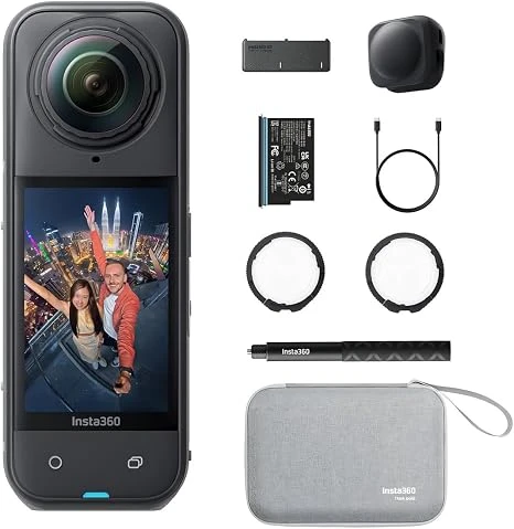 مجموعة Insta360 X5 الأساسية - كاميرا أكشن 360 مقاومة للماء بدقة 8K | تتضمن المجموعة عصا سيلفي، وبطارية إضافية، وحافظة شحن سريع، وواقيات عدسة قياسية، وغطاء عدسة، وحقيبة حمل مجموعة Insta360 X5 الأساسية - كاميرا أكشن 360 مقاومة للماء بدقة 8K | تتضمن المجموعة عصا سيلفي، وبطارية إضافية، وحافظة شحن سريع، وواقيات عدسة قياسية، وغطاء عدسة، وحقيبة حمل