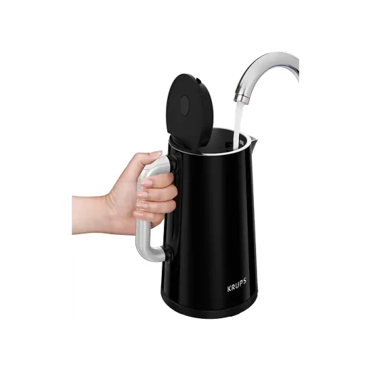 غلاية كروبس Smart'n Light BW8018، سعة 1.7 لتر، تحكم بدرجة الحرارة، شاشة رقمية، 5 درجات حرارة، مزدوجة الجدار، أسود - كروبس - Image 4