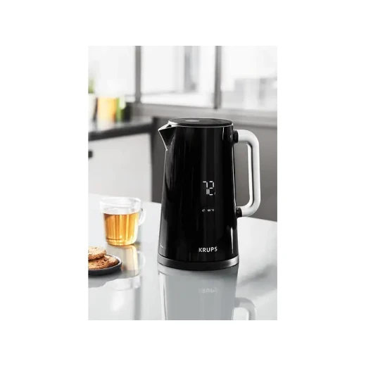 غلاية كروبس Smart'n Light BW8018، سعة 1.7 لتر، تحكم بدرجة الحرارة، شاشة رقمية، 5 درجات حرارة، مزدوجة الجدار، أسود غلاية كروبس Smart'n Light BW8018، سعة 1.7 لتر، تحكم بدرجة الحرارة، شاشة رقمية، 5 درجات حرارة، مزدوجة الجدار، أسود