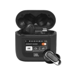 سماعات JBL Tour Pro 2 لاسلكية، إلغاء ضوضاء تكيفي، صوت JBL Pro، صوت مكاني، علبة شحن ذكية بشاشة 1.45 بوصة، أسود - جي بي ال