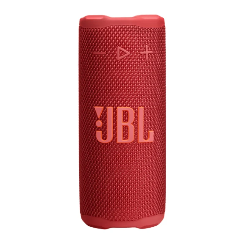 سماعة جي بي إل جريب بلوتوث محمولة، صوت JBL Pro مع AI Sound Boost، بطارية تصل إلى 14 ساعة، مقاومة للماء والغبار IP68، إضاءة محيطية، Auracast، أحمر - جي بي ال