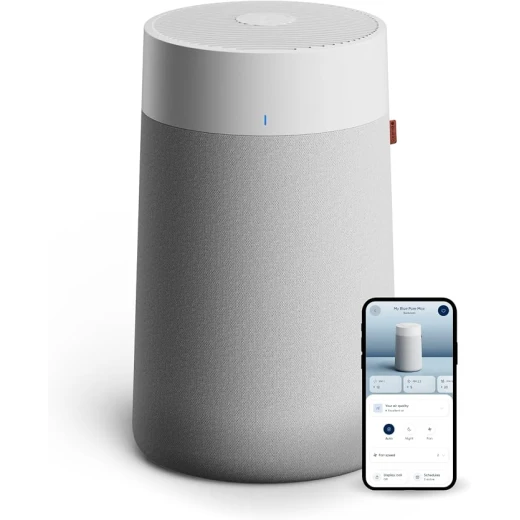 منقي هواء بلو إير Blue Max 3450i الذكي بتقنية Wi-Fi، متوافق مع أليكسا، تقنية HEPASilent، لتنقية غرف حتى 103 م²، إزالة الغبار وحبوب اللقاح والدخان والروائح منقي هواء بلو إير Blue Max 3450i الذكي بتقنية Wi-Fi، متوافق مع أليكسا، تقنية HEPASilent، لتنقية غرف حتى 103 م²، إزالة الغبار وحبوب اللقاح والدخان والروائح
