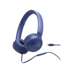 سماعات جي بي إل Tune 530C سلكية بمنفذ يو إس بي سي باللون الأزرق، صوت JBL Pure Bass، صوت عالي الدقة، ميكروفون وتحكم بثلاثة أزرار، معادل صوت، خفيفة وقابلة للطي - جي بي ال
