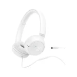 سماعات جي بي إل Tune 530C سلكية بمنفذ يو إس بي سي باللون الأبيض، صوت JBL Pure Bass، صوت عالي الدقة، ميكروفون وتحكم بثلاثة أزرار، إعدادات معادل صوت، خفيفة وقابلة للطي - جي بي ال