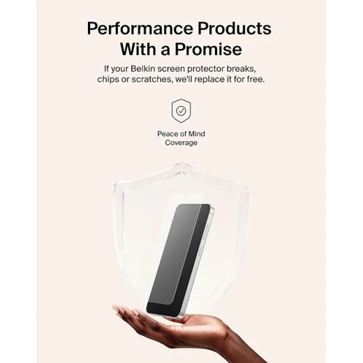 واقي شاشة بيلكن ScreenForce Titan SmartShield لهاتف سامسونج جالكسي S26، زجاج مضاد للانعكاس ومقاوم للخدوش والصدمات، صلابة 9H، مضاد للبصمات، حماية حتى 2 متر - بيلكين - Image 4