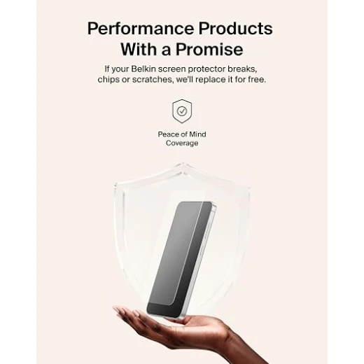 واقي شاشة بيلكن ScreenForce Titan SmartShield لهاتف سامسونج جالكسي S26+، مضاد للانعكاس والخدوش والصدمات، صلابة 9H، مضاد للبصمات، زجاج فائق النحافة 0.22 مم - بيلكين - Image 4