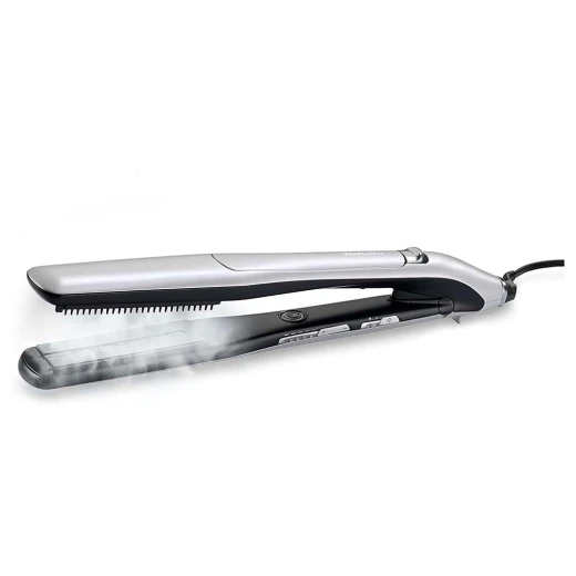 بيبي ليس Steam Lustre Professional ST595SDE مكواة شعر بالبخار، ألواح سيراميك عريضة 36 مم، بخار 4 جم، حرارة حتى 210°C، فضي - بيبي ليس - Image 3