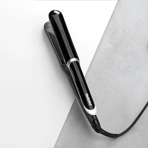 بيبي ليس Sleek Control Wide ST397E مكواة فرد شعر عريضة، أسود، ألواح سيراميك، تصميم احترافي لتصفيف الشعر - بيبي ليس - Image 3