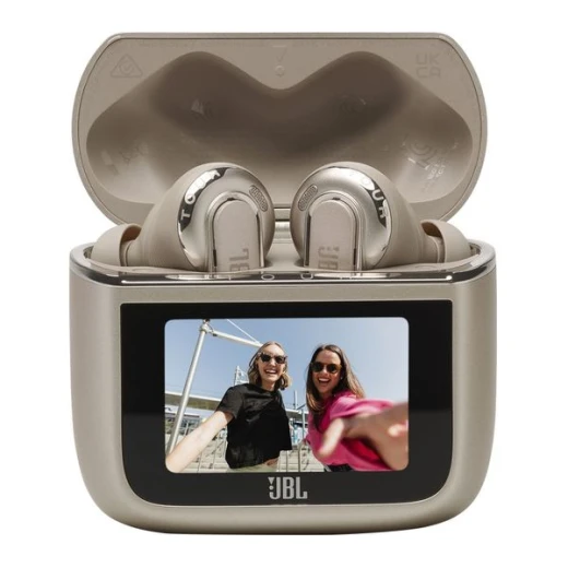 JBL Tour Pro 3 سماعات أذن لاسلكية بتقنية Bluetooth، إلغاء ضوضاء متكيف، شاشة لمس 1.57 بوصة، صوت JBL Pro، بطارية حتى 44 ساعة، لون لاتيه - جي بي ال - Image 2