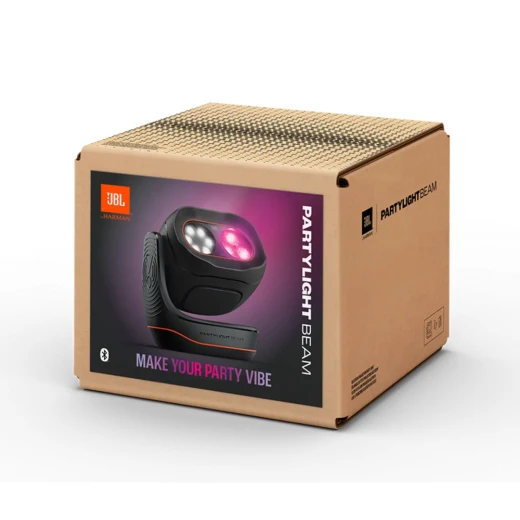 JBL PartyLight Beam جهاز إسقاط إضاءة RGB LED للحفلات، إضاءة 20 واط، تغطية حتى 40م²، مزامنة مع PartyBox، Auracast، تحكم بالتطبيق - جي بي ال - Image 4