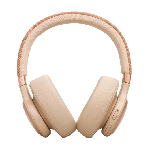 JBL Live 770NC سماعات رأس لاسلكية فوق الأذن، إلغاء ضوضاء متكيف، بطارية حتى 65 ساعة، ميكروفون مدمج، اتصال متعدد النقاط، ذهبي - جي بي ال - Image 2