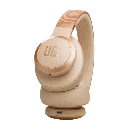 JBL Live 770NC سماعات رأس لاسلكية فوق الأذن، إلغاء ضوضاء متكيف، بطارية حتى 65 ساعة، ميكروفون مدمج، اتصال متعدد النقاط، ذهبي - جي بي ال - Image 3