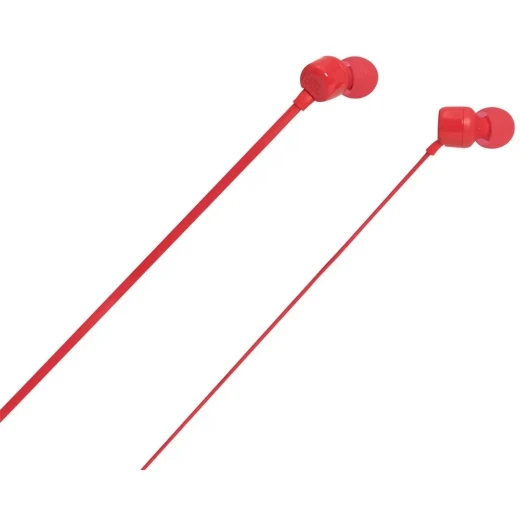 سماعات أذن سلكية داخل الأذن JBL Tune 110، صوت JBL Pure Bass، محركات 9 مم، ميكروفون مدمج، تحكم بزر واحد، أحمر - جي بي ال - Image 3