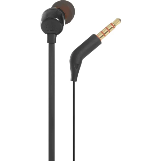 سماعات أذن سلكية داخل الأذن JBL Tune 110، صوت JBL Pure Bass، محركات 9 مم، ميكروفون مدمج، تحكم بزر واحد، أسود - جي بي ال - Image 4