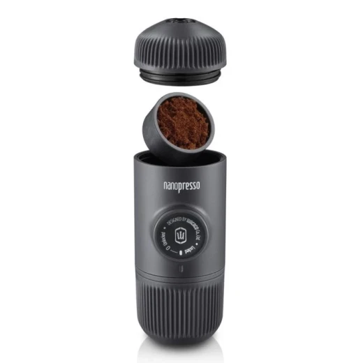 ماكينة إسبرسو محمولة Wacaco Nanopresso باللون الأسود مع NS Adapter، ضغط 18 بار، خفيفة 336 جم، للقهوة المطحونة وكبسولات NS - واكاكو - Image 3