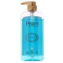 Pears Pure & Gentle Mint Body Wash 500ml with Pure Glycerin, pH-Balanced Soap-Free Formula and 10x Moisturiser for Soft, Glowing Skin