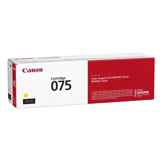 تونر كانون Canon 075 أصفر أصلي لطابعات الليزر، إنتاجية تصل إلى 1300 صفحة، طباعة ملونة عالية الجودة، متوافق مع طابعات Canon i-SENSYS وسهل التركيب - كانون - Image 5