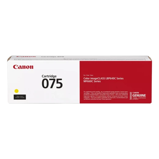 تونر كانون Canon 075 أصفر أصلي لطابعات الليزر، إنتاجية تصل إلى 1300 صفحة، طباعة ملونة عالية الجودة، متوافق مع طابعات Canon i-SENSYS وسهل التركيب - كانون - Image 6