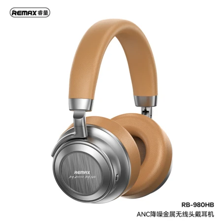 سماعات REMAX RB-980HB لاسلكية بخاصية إلغاء الضوضاء ANC، بلوتوث 5.4، بطارية حتى 70 ساعة، وضع ألعاب منخفض التأخير، اتصال مزدوج، لون كاكي
