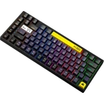 لوحة مفاتيح ألعاب ميكانيكية ONIKUMA G58 سلكية USB بإضاءة RGB قابلة للتخصيص، أغطية مفاتيح مطفية، تصميم مريح، متوافقة مع الكمبيوتر واللابتوب، أسود - أونيكوما