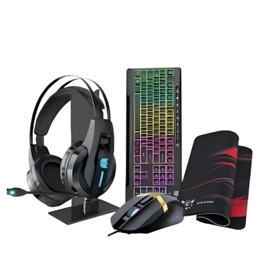 طقم ألعاب أونيكوما 5 في 1 TZ5006، كيبورد وماوس وسماعة وحامل سماعة وباد ماوس، إضاءة RGB، ميكروفون عازل للضوضاء، أسود طقم ألعاب أونيكوما 5 في 1 TZ5006، كيبورد وماوس وسماعة وحامل سماعة وباد ماوس، إضاءة RGB، ميكروفون عازل للضوضاء، أسود