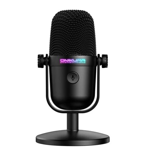 ميكروفون أونيكوما M830 مكثف للألعاب USB بإضاءة RGB ملونة وإلغاء الضوضاء، صغير الحجم وسهل التوصيل للبث والتسجيل – أسود ميكروفون أونيكوما M830 مكثف للألعاب USB بإضاءة RGB ملونة وإلغاء الضوضاء، صغير الحجم وسهل التوصيل للبث والتسجيل – أسود