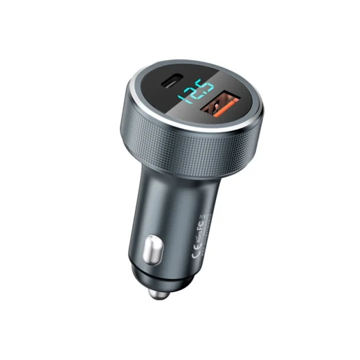 شاحن سيارة ريماكس Salo RCC215 ثنائي المنافذ USB وUSB-C بقدرة 58.5W مع PD وQuick Charge للشحن السريع