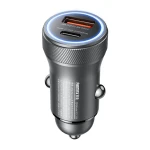 شاحن سيارة ريماكس RCC335 Seaya Series بقدرة 30 واط PD وQC مع منفذين USB للشحن السريع للهواتف والأجهزة اللوحية والأجهزة الذكية - ريماكس
