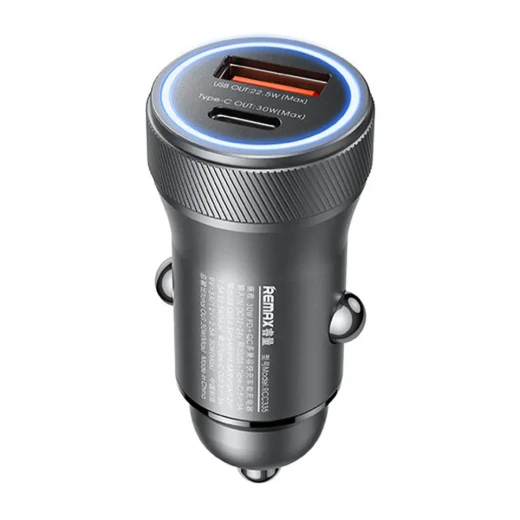 شاحن سيارة ريماكس RCC335 Seaya Series بقدرة 30 واط PD وQC مع منفذين USB للشحن السريع للهواتف والأجهزة اللوحية والأجهزة الذكية شاحن سيارة ريماكس RCC335 Seaya Series بقدرة 30 واط PD وQC مع منفذين USB للشحن السريع للهواتف والأجهزة اللوحية والأجهزة الذكية