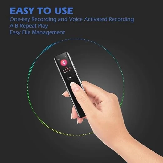 مسجل صوت رقمي محمول ريماكس RP3 بسعة 16GB مع تقنية تقليل الضوضاء لتسجيل صوت واضح وعالي الجودة باللون الأسود - ريماكس - Image 2
