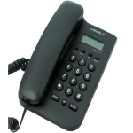 هاتف جول سلكي مكتبي وجداري KX-T219CID مع شاشة وهوية المتصل وتصميم أسود عملي للمنزل والمكتب - جول
