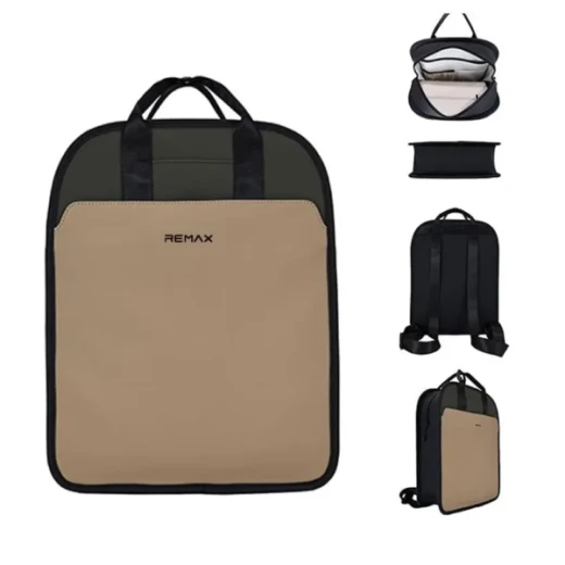 حقيبة لابتوب ريمكس BAG-10 ظهر عملية وأنيقة لحماية الكمبيوتر المحمول حتى 15.6 بوصة مع جيوب متعددة وحمالات كتف مريحة - ريماكس - Image 2