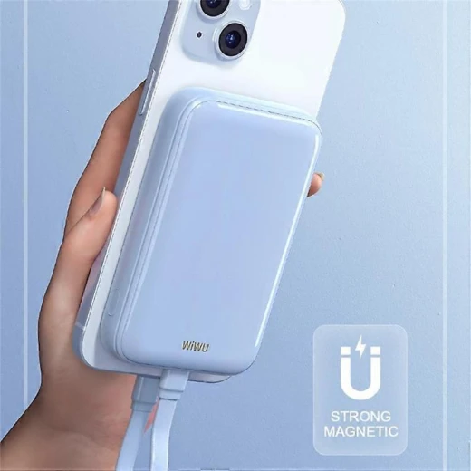 باور بانك وايو Wi-P024 سعة 10000 مللي أمبير، شحن سريع ثنائي الاتجاه 20 واط، USB-C، يدعم شحن أجهزة Apple وAndroid، تصميم محمول - وي وُو - Image 2