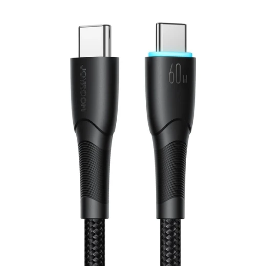 كابل Joyroom Starry Series SA32-CC3 USB-C إلى USB-C بطول 1 متر، شحن سريع 60W، نقل بيانات 480Mbps، نايلون مضفر، متين وآمن، أسود كابل Joyroom Starry Series SA32-CC3 USB-C إلى USB-C بطول 1 متر، شحن سريع 60W، نقل بيانات 480Mbps، نايلون مضفر، متين وآمن، أسود