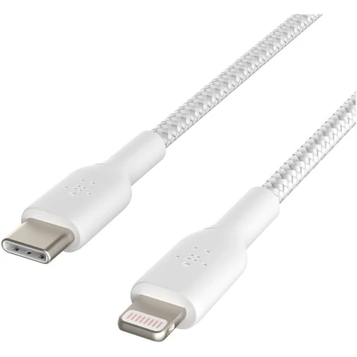 بلكن بوست تشارج كابل USB-C إلى Lightning بطول 2 متر، مضفر بالنايلون، معتمد MFi، شحن سريع 18 واط، متوافق مع iPhone وiPad وAirPods، أبيض بلكن بوست تشارج كابل USB-C إلى Lightning بطول 2 متر، مضفر بالنايلون، معتمد MFi، شحن سريع 18 واط، متوافق مع iPhone وiPad وAirPods، أبيض