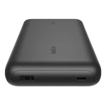 باور بانك بلكن PD140W سعة 25000mAh، شحن سريع بقوة 158 واط، كابل USB-C مدمج، 3 منافذ، شاشة رقمية، أسود - بيلكين